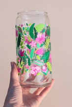 Load image into Gallery viewer, 20 oz Tropical Flower Glass
